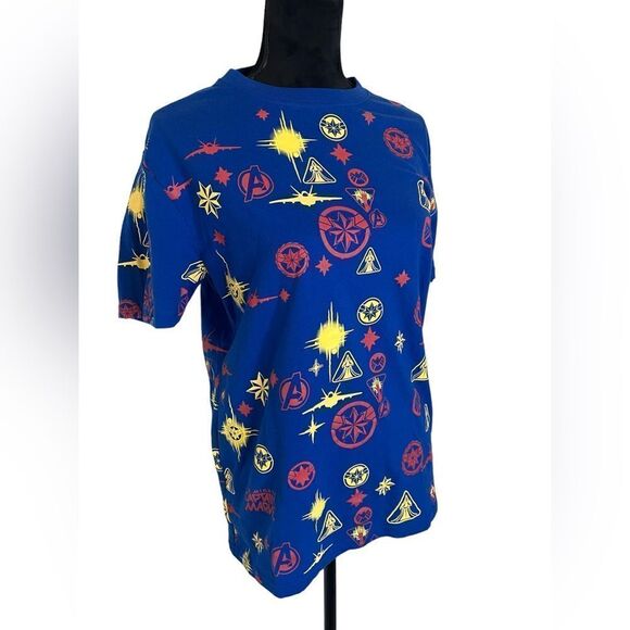 MARVEL CAPTAIN MARVEL BLUE AVENGER MENS TEE IN BLUE SIZE MEDIUM *Marvel Fans! - Picture 2 of 9